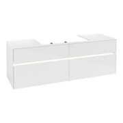 V&B Waschtischunterschrank Collaro 160x54,8x50cm, WT mi, LED 12W, glo wh.-3