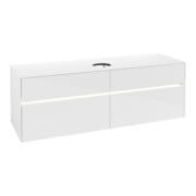 V&B Waschtischunterschrank Collaro 160x54,8x50cm, WT mi, LED 12W, glo wh.-3