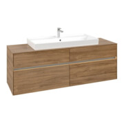 V&B Waschtischunterschrank Collaro 160x54,8x50cm, WT mi, LED 12W, Kan Oa