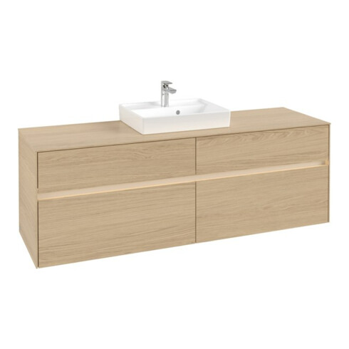 V&B Waschtischunterschrank Collaro 160x54,8x50cm, WT mi, LED 12W, Nord Oa