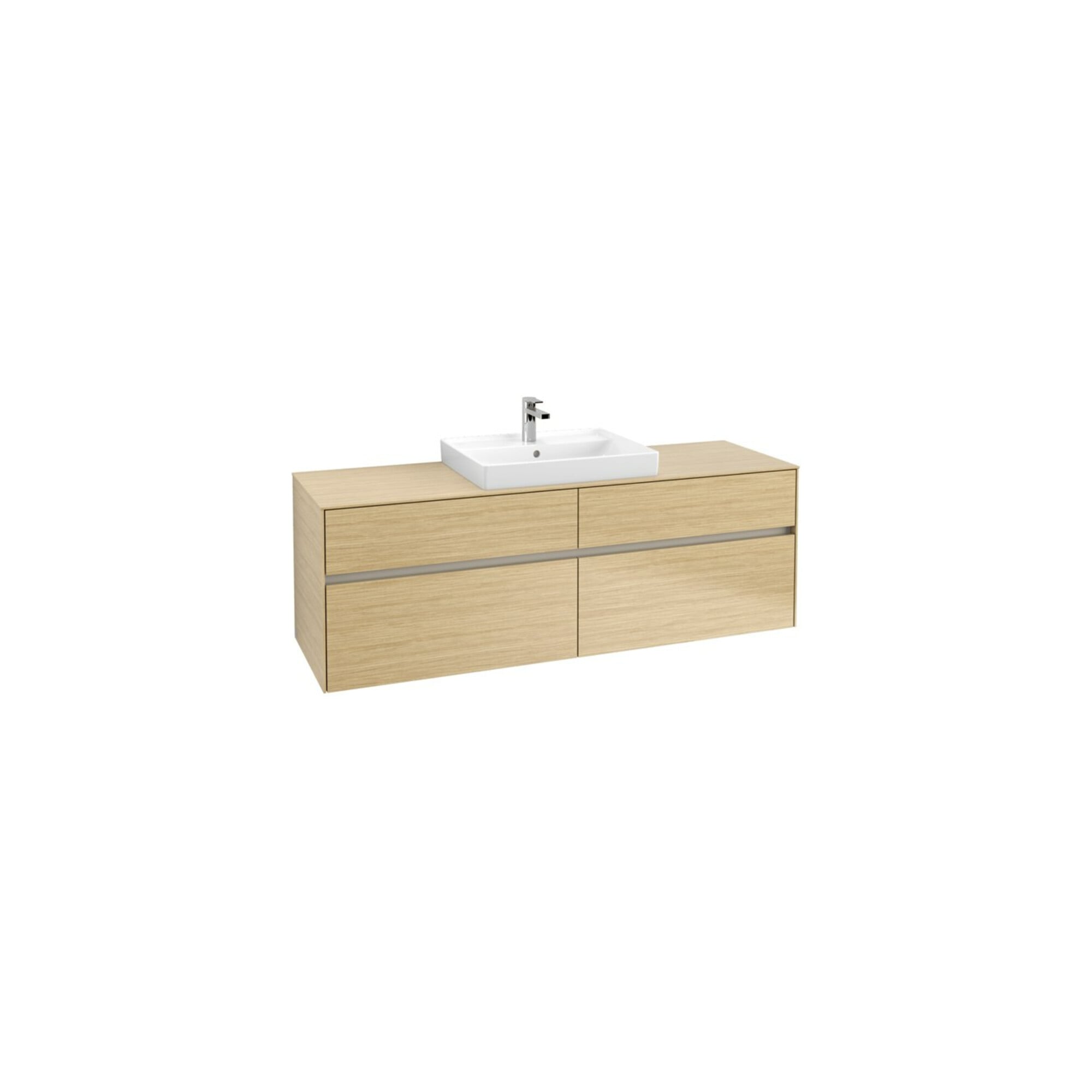 V&B Waschtischunterschrank Collaro 160x54,8x50cm, WT mi, LED 12W, Nord Oa ; Villeroy & Boch