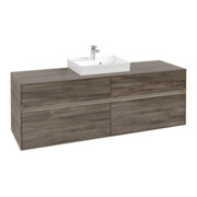 V&B Waschtischunterschrank Collaro 160x54,8x50cm, WT mi, LED 12W, st. Oa