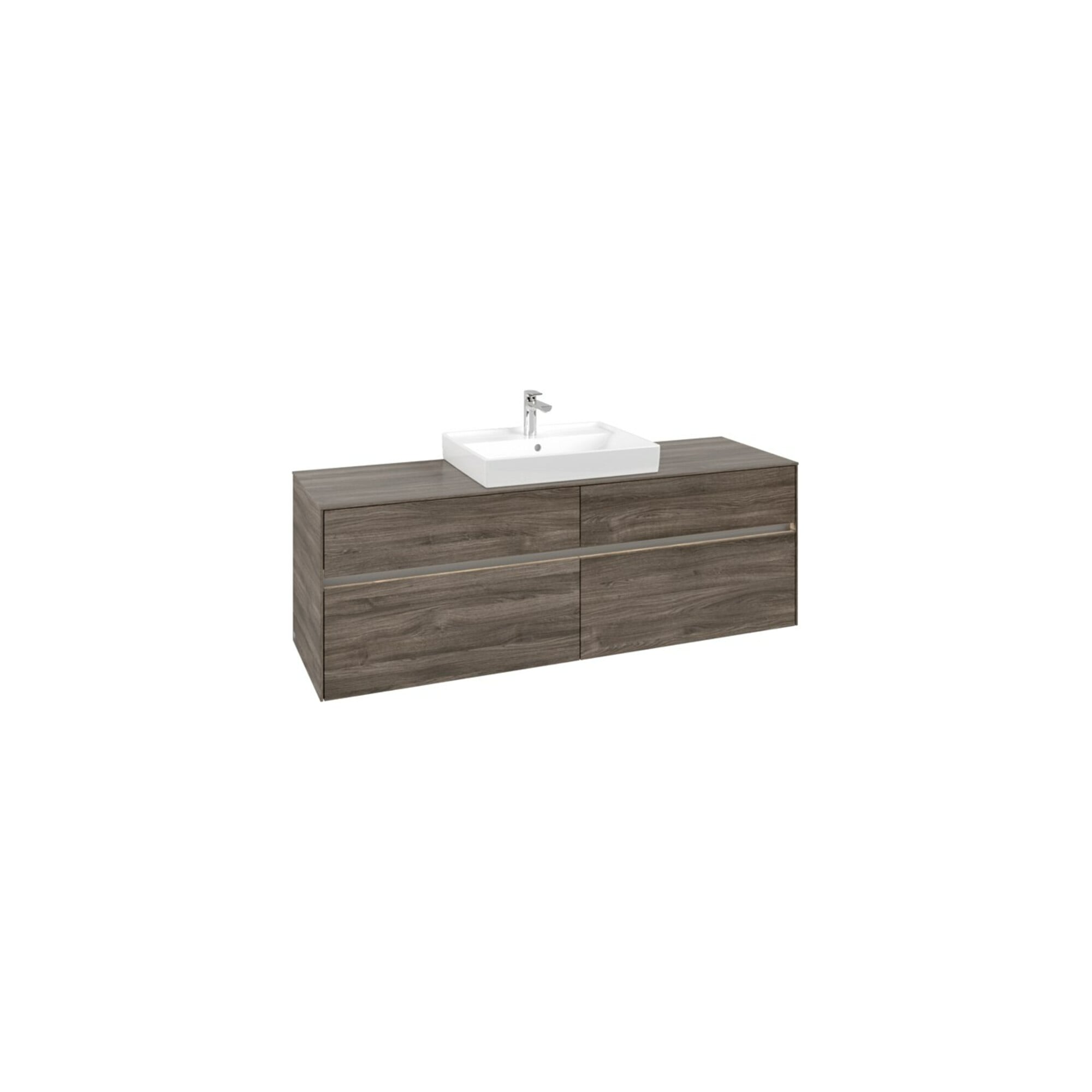 V&B Waschtischunterschrank Collaro 160x54,8x50cm, WT mi, LED 12W, st. Oa ; Villeroy & Boch