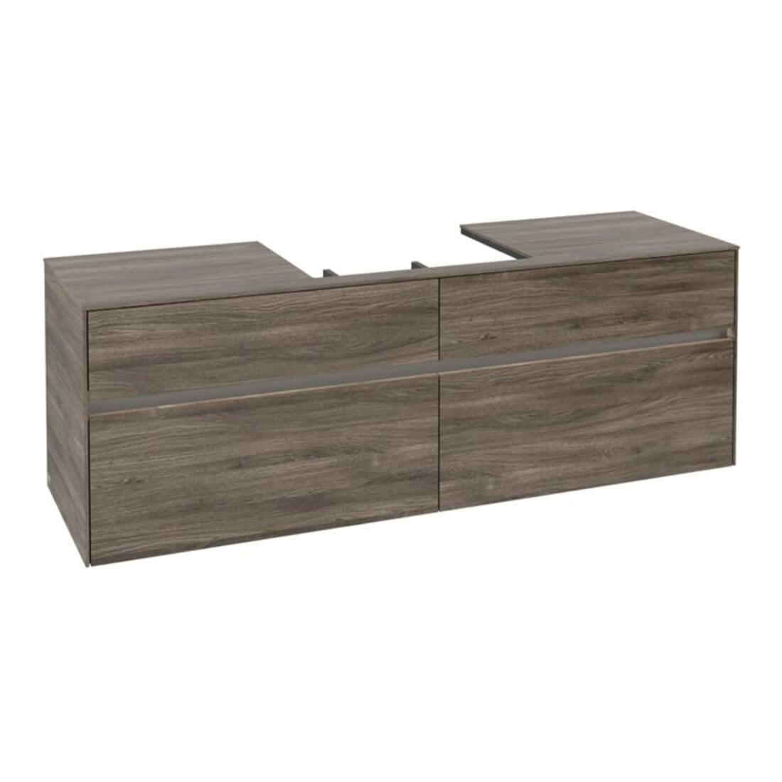 V&B Waschtischunterschrank Collaro 160x54,8x50cm, WT mi, LED 12W, st. Oa