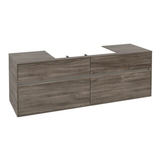 V&B Waschtischunterschrank Collaro 160x54,8x50cm, WT mi, LED 12W, st. Oa