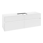 V&B Waschtischunterschrank Collaro 160x54,8x50cm, WT mi, LED 12W, wh. ma-3