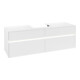 V&B Waschtischunterschrank Collaro 160x54,8x50cm, WT mi, LED 12W, wh. ma-1