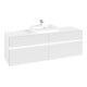V&B Waschtischunterschrank Collaro 160x54,8x50cm, WT mi, LED 12W, wh. ma