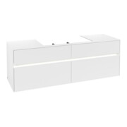 V&B Waschtischunterschrank Collaro 160x54,8x50cm, WT mi, LED 12W, wh. ma-3