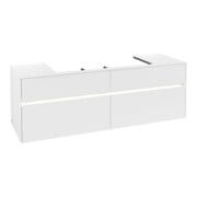 V&B Waschtischunterschrank Collaro 160x54,8x50cm, WT mi, LED 12W, wh. ma-3