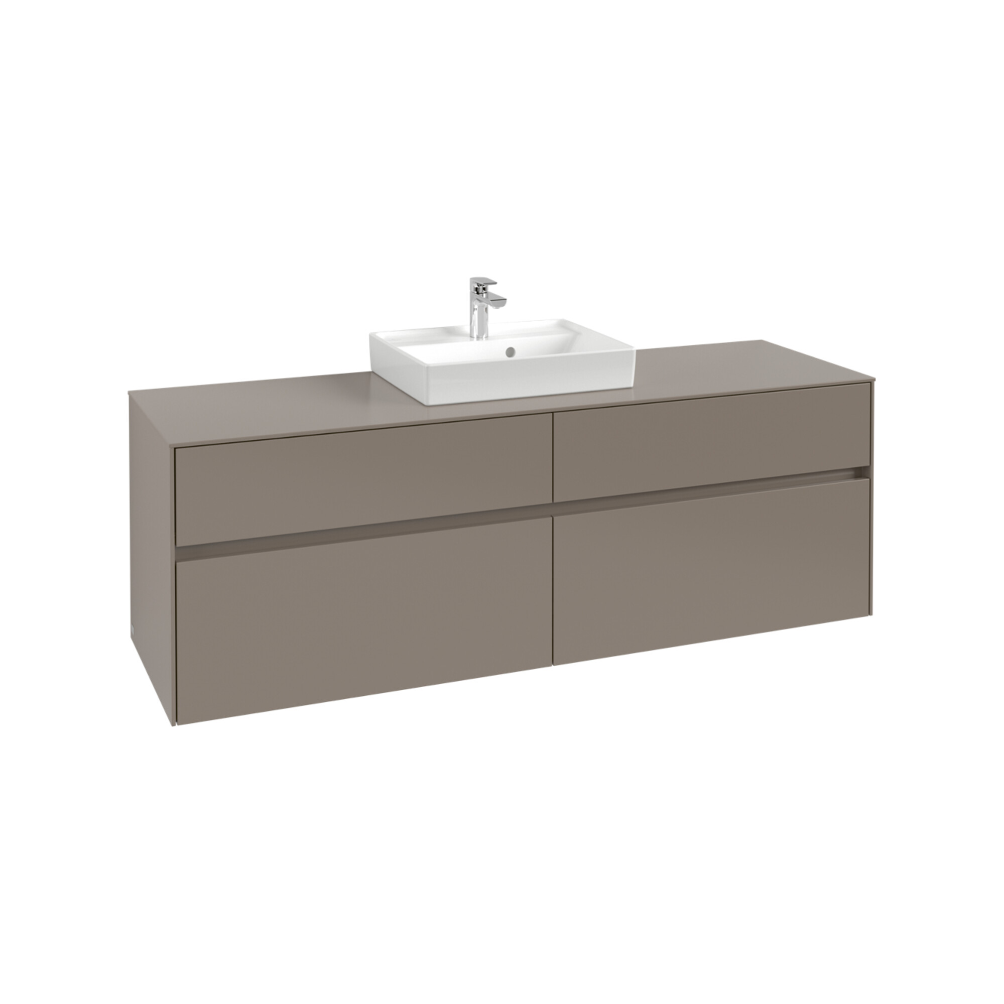 V&B Waschtischunterschrank Collaro 160x54,8x50cm, WT mi, LED 12W, wine r ; Villeroy & Boch