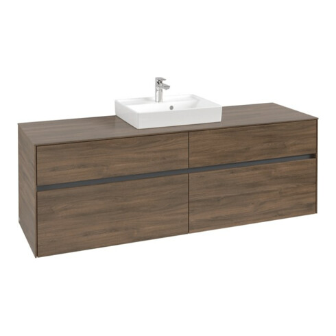 V&B Waschtischunterschrank Collaro 160x54,8x50cm, WT mittig, arizona oak