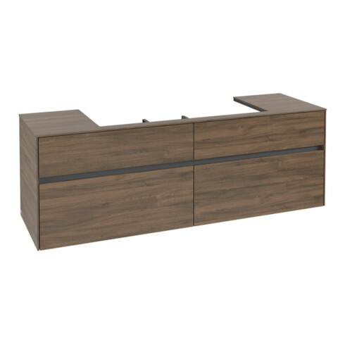 V&B Waschtischunterschrank Collaro 160x54,8x50cm, WT mittig, arizona oak