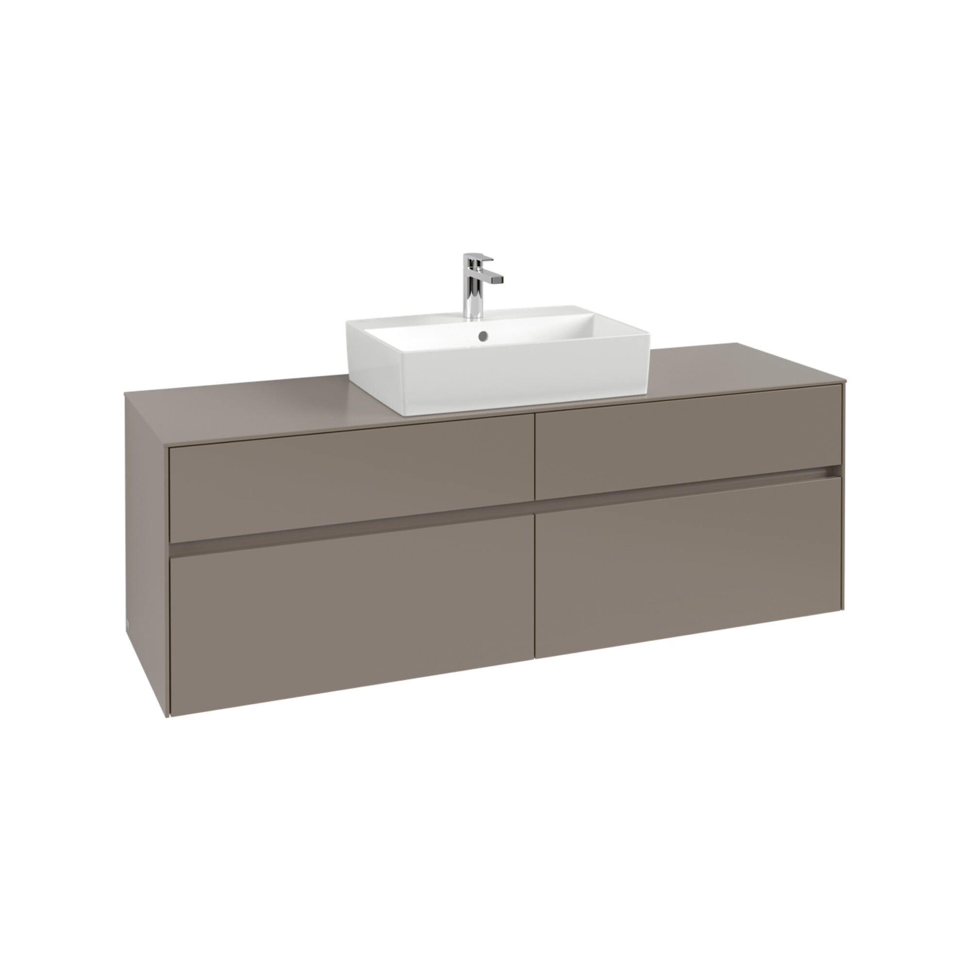 V&B Waschtischunterschrank Collaro 160x54,8x50cm, WT mittig, cashmere grey ; Villeroy & Boch