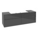 V&B Waschtischunterschrank Collaro 160x54,8x50cm, WT mittig, glossy grey-3