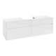 V&B Waschtischunterschrank Collaro 160x54,8x50cm, WT mittig, glossy white-1