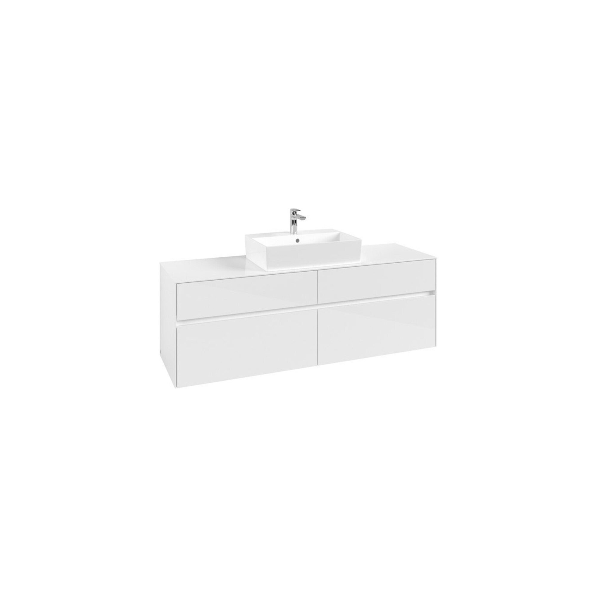 V&B Waschtischunterschrank Collaro 160x54,8x50cm, WT mittig, glossy white ; Villeroy & Boch