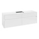 V&B Waschtischunterschrank Collaro 160x54,8x50cm, WT mittig, glossy white-3