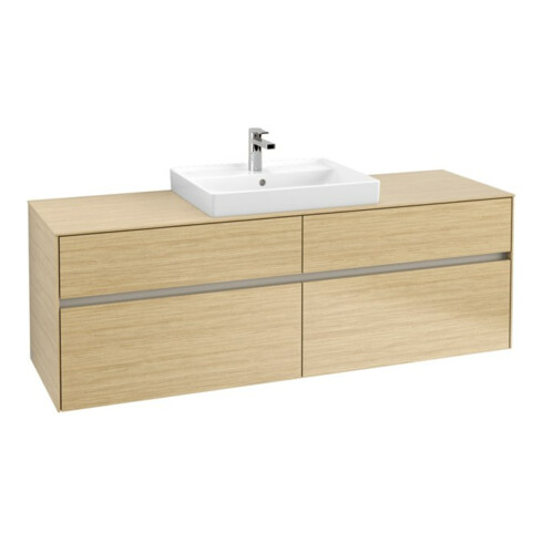 V&B Waschtischunterschrank Collaro 160x54,8x50cm, WT mittig, nordic oak