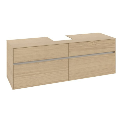 V&B Waschtischunterschrank Collaro 160x54,8x50cm, WT mittig, nordic oak