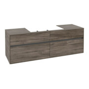 V&B Waschtischunterschrank Collaro 160x54,8x50cm, WT mittig, stone oak