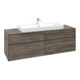 V&B Waschtischunterschrank Collaro 160x54,8x50cm, WT mittig, stone oak-3