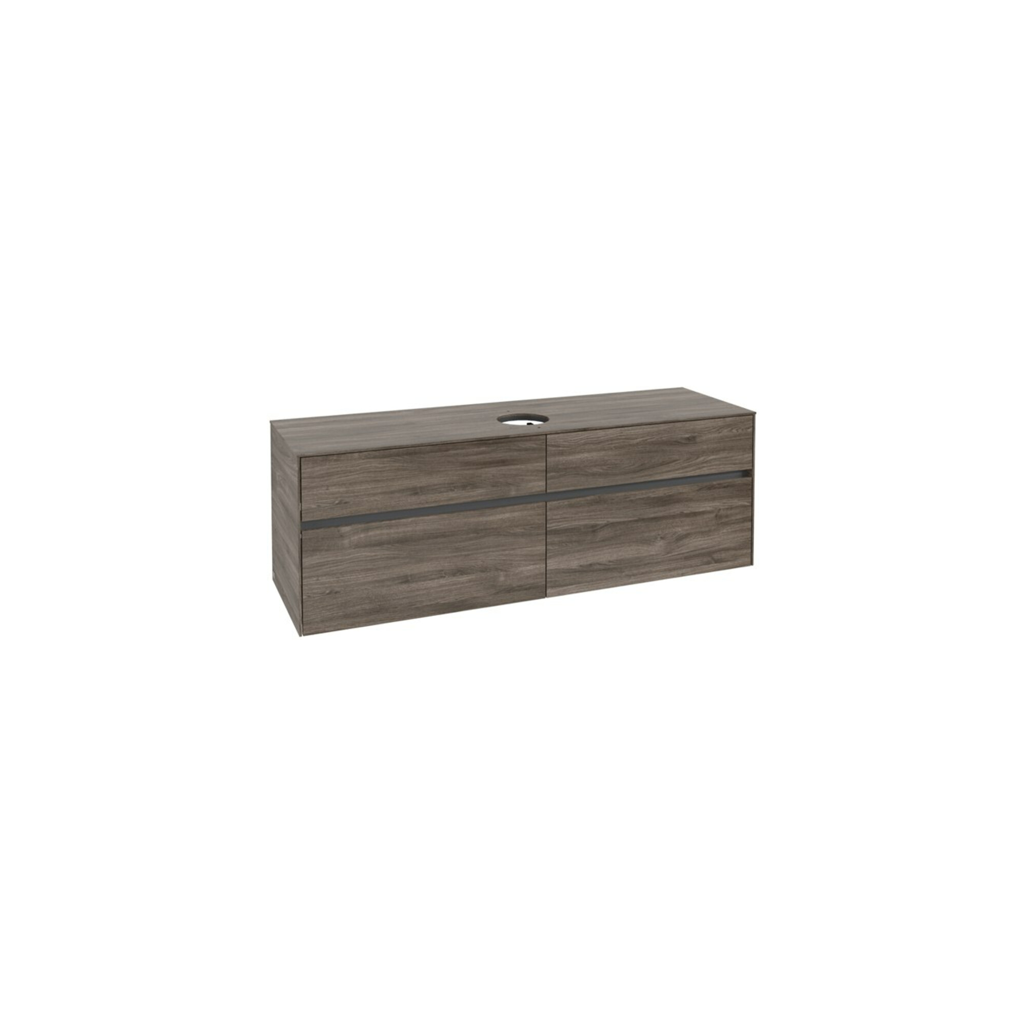V&B Waschtischunterschrank Collaro 160x54,8x50cm, WT mittig, stone oak ; Villeroy & Boch
