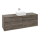 V&B Waschtischunterschrank Collaro 160x54,8x50cm, WT mittig, stone oak-4