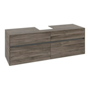 V&B Waschtischunterschrank Collaro 160x54,8x50cm, WT mittig, stone oak