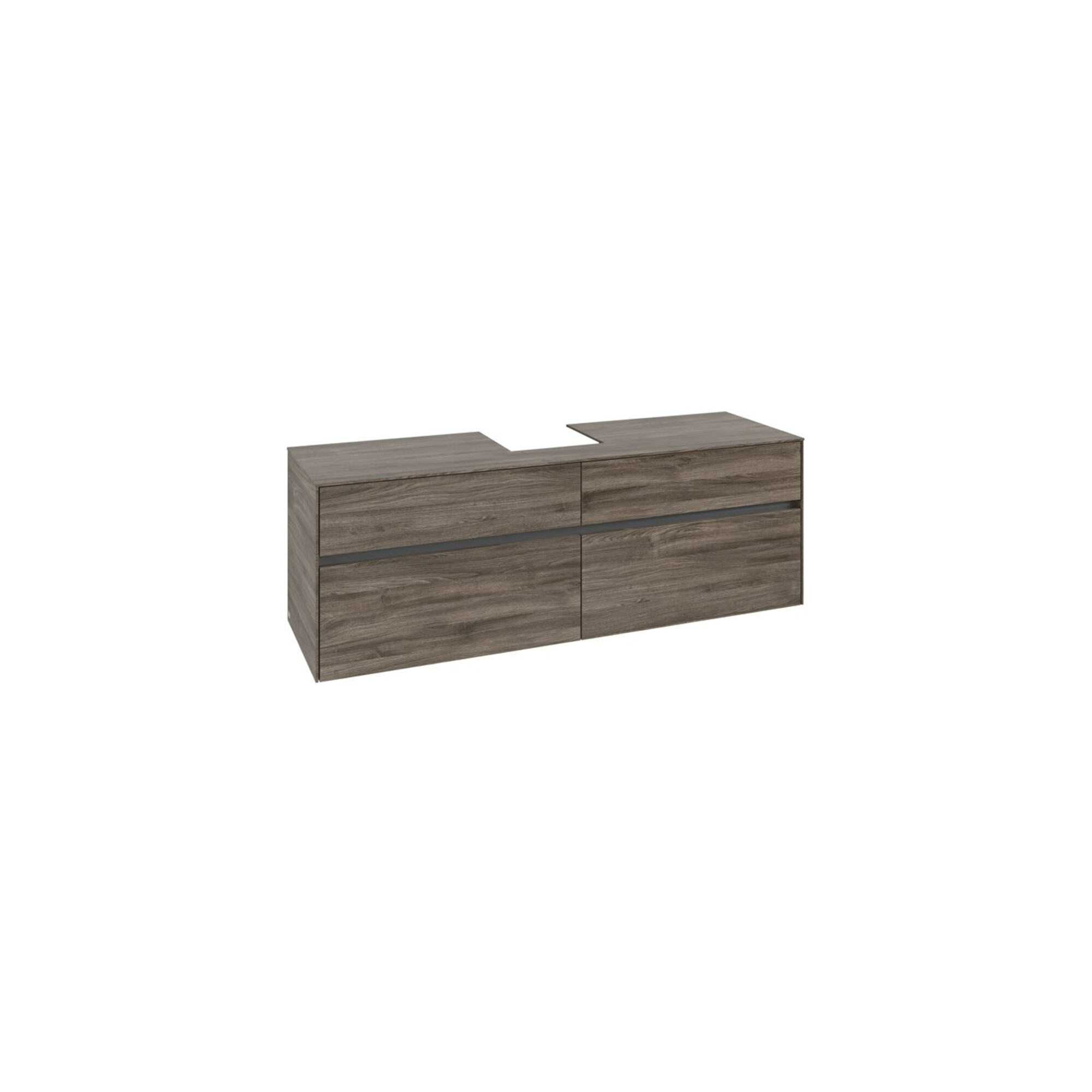 V&B Waschtischunterschrank Collaro 160x54,8x50cm, WT mittig, stone oak ; Villeroy & Boch