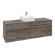 V&B Waschtischunterschrank Collaro 160x54,8x50cm, WT mittig, stone oak-3