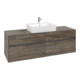 V&B Waschtischunterschrank Collaro 160x54,8x50cm, WT mittig, stone oak-1