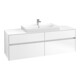 V&B Waschtischunterschrank Collaro 160x54,8x50cm, WT mittig, white matt-3
