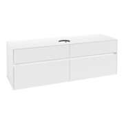 V&B Waschtischunterschrank Collaro 160x54,8x50cm, WT mittig, White Matt