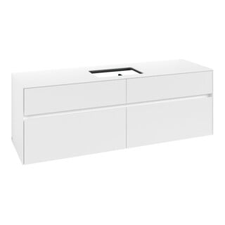 V&B Waschtischunterschrank Collaro 160x54,8x50cm, WT mittig, white matt
