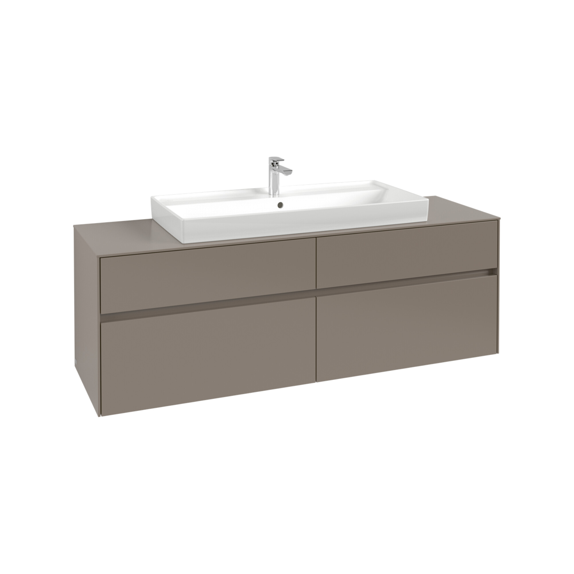 V&B Waschtischunterschrank Collaro 160x54,8x50cm, WT mittig, wine red ; Villeroy & Boch