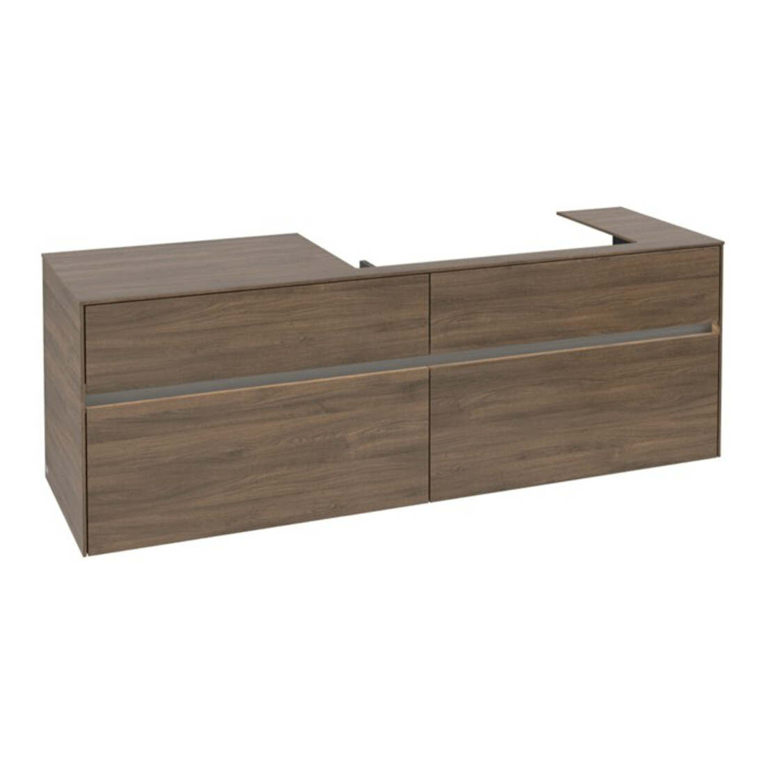 V&B Waschtischunterschrank Collaro 160x54,8x50cm, WT r, LED 12W, Ariz. Oa