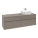 V&B Waschtischunterschrank Collaro 160x54,8x50cm, WT r, LED 12W, cashm Gr