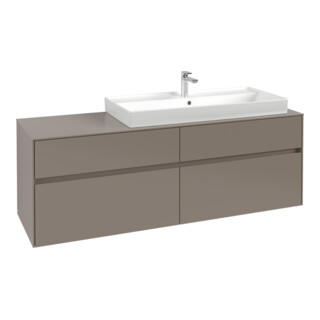 V&B Waschtischunterschrank Collaro 160x54,8x50cm, WT r, LED 12W, gaphite