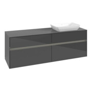 V&B Waschtischunterschrank Collaro 160x54,8x50cm, WT r, LED 12W, glo Gr