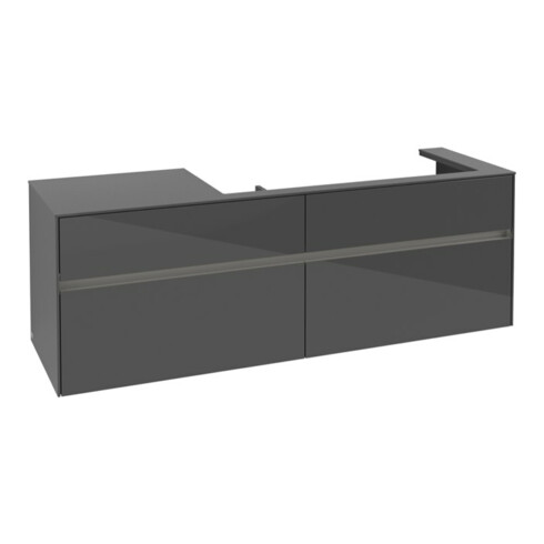 V&B Waschtischunterschrank Collaro 160x54,8x50cm, WT r, LED 12W, glo Gr
