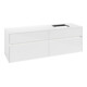 V&B Waschtischunterschrank Collaro 160x54,8x50cm, WT r, LED 12W, glo wh.-1