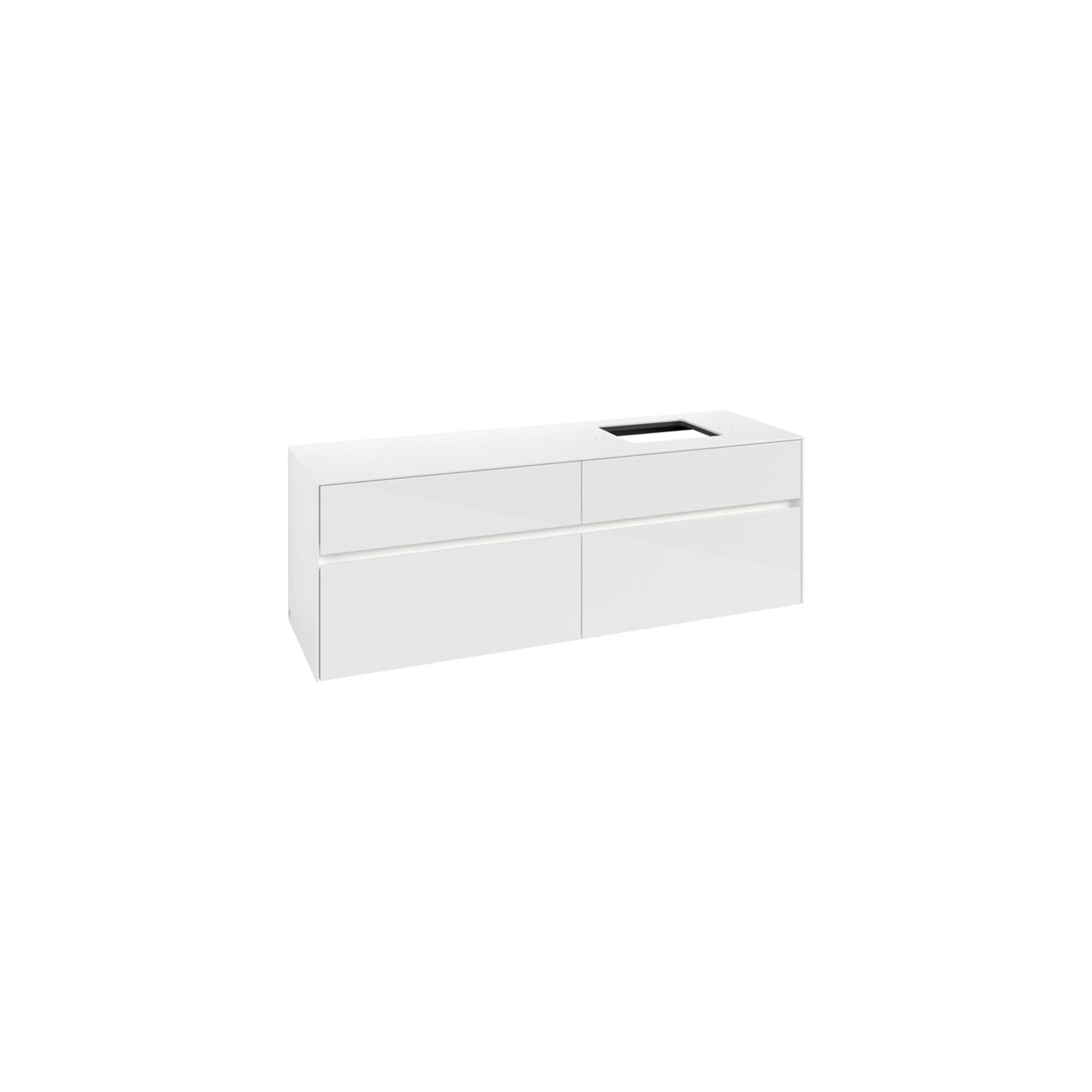 V&B Waschtischunterschrank Collaro 160x54,8x50cm, WT r, LED 12W, glo wh. ; Villeroy & Boch