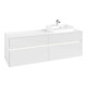 V&B Waschtischunterschrank Collaro 160x54,8x50cm, WT r, LED 12W, glo wh.-4