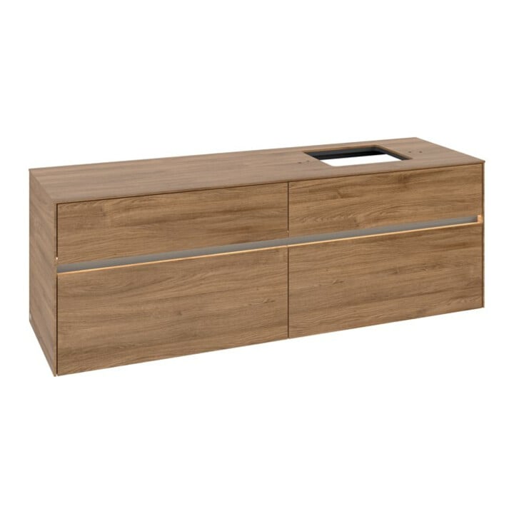 V&B Waschtischunterschrank Collaro 160x54,8x50cm, WT r, LED 12W, Kan Oa