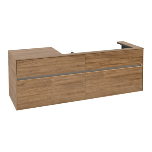 V&B Waschtischunterschrank Collaro 160x54,8x50cm, WT r, LED 12W, Kan Oa