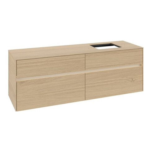 V&B Waschtischunterschrank Collaro 160x54,8x50cm, WT r, LED 12W, Nord Oa