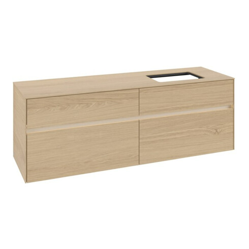 V&B Waschtischunterschrank Collaro 160x54,8x50cm, WT r, LED 12W, Nord Oa