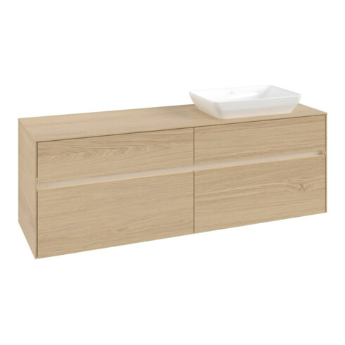 V&B Waschtischunterschrank Collaro 160x54,8x50cm, WT r, LED 12W, Nord Oa