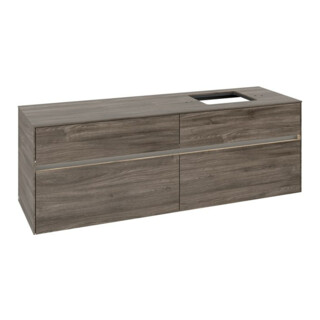 V&B Waschtischunterschrank Collaro 160x54,8x50cm, WT r, LED 12W, st. Oa